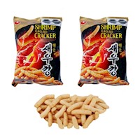 Pack 2u Snack Bocadito Coreano Sabor a Camaron 75gr Nong Shim